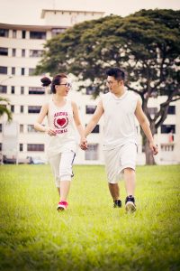 running sporty couple at dakota crescent