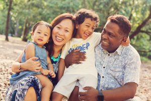 family photoshoot in botanicas garden 