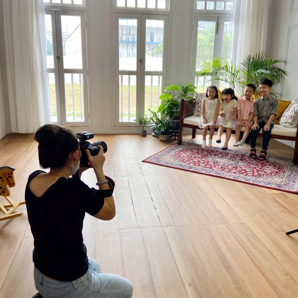 behind the scene of Melody Shooting family photoshoot