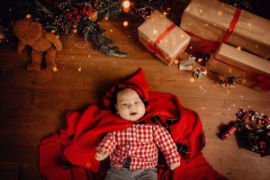 Baby first Christmas photoshoot