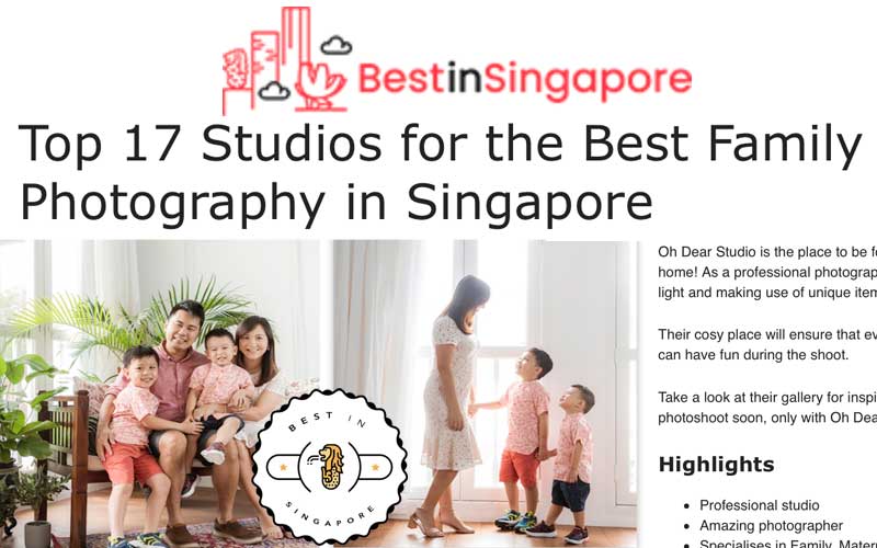 BESTINSINGAPORE TOP STUDIO FOR FAMILY PHOTOGRAPHY