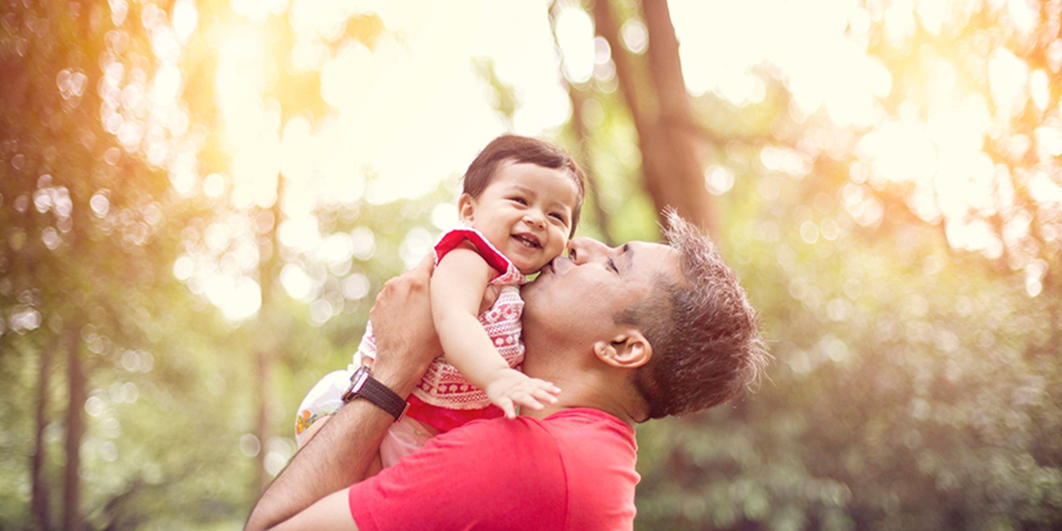 locations for outdoor photoshoot Father Kissing His Baby Daughter