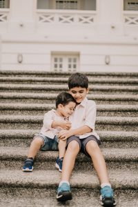 brothers photoshoot at Fort Canning Centre