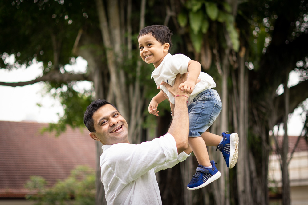 Father and son at Fort Canning park Singapore