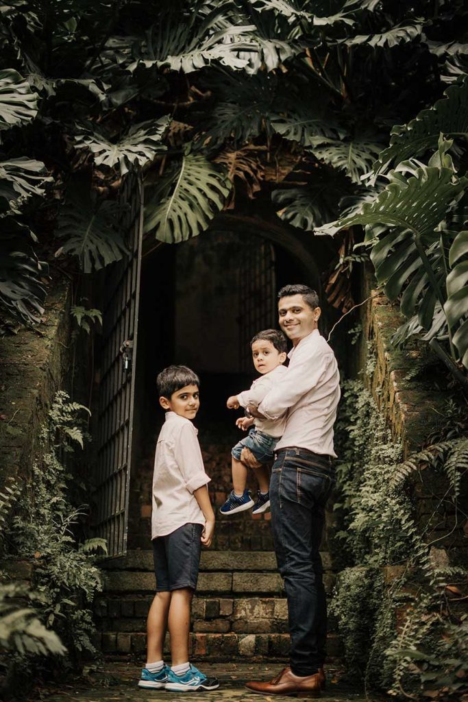 Father and sons at Fort Canning Photoshoot