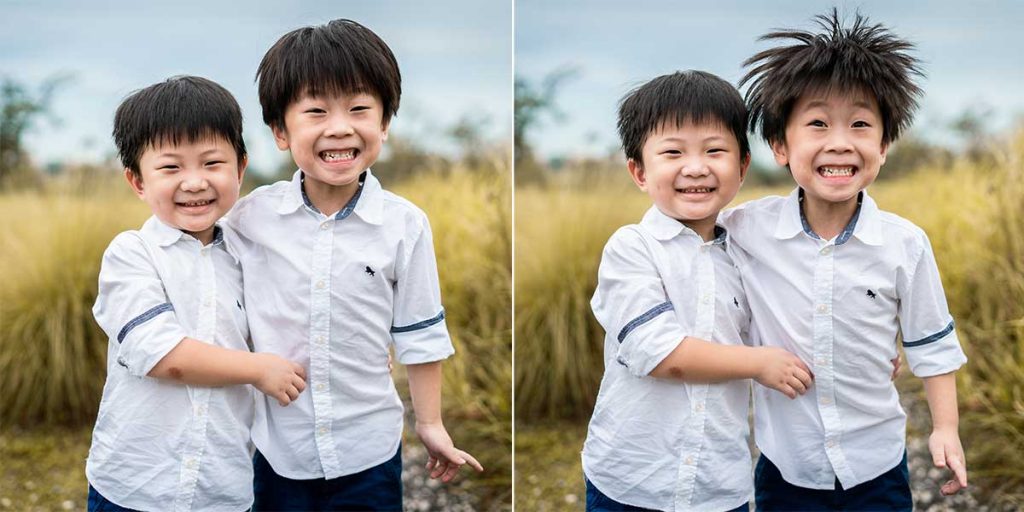 Brothers at Jurong Lakeside garden family photoshoot