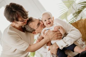 happy seven months old baby photoshoot