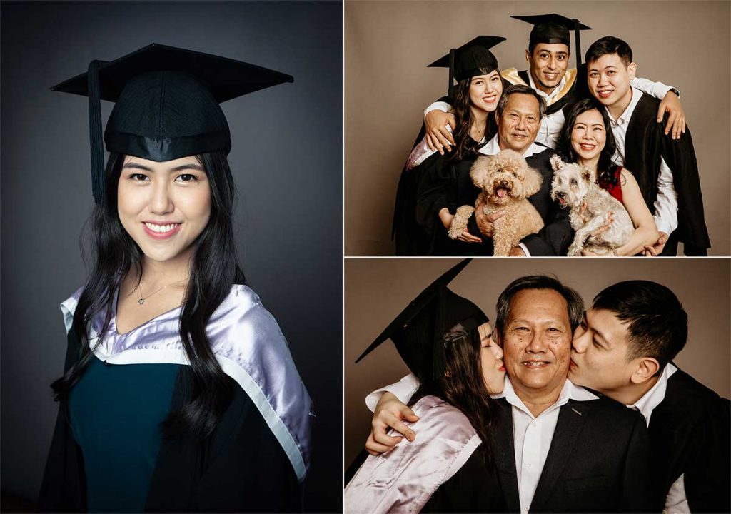 A Graduating Student From The University of Brighton Poses For Photographs  With His Family In..., Stock Photo, Picture And Rights Managed Image. Pic.  YB3-2285535 | agefotostock