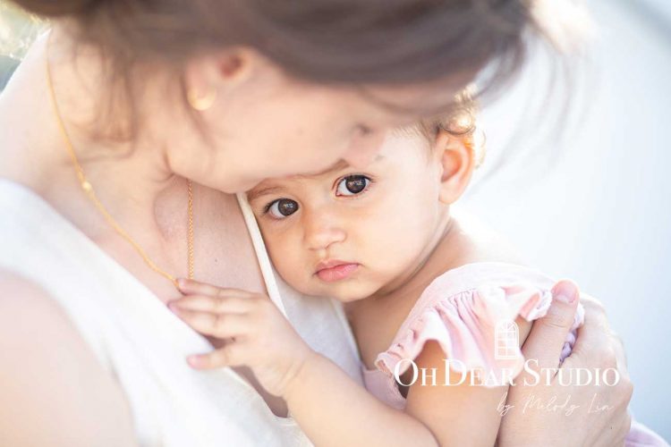 mother-and-one-year-old-baby-precious-moment One year old baby photoshoot natural light studio singapore