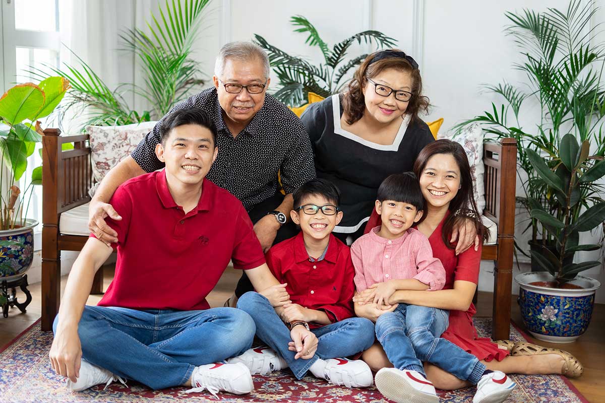 Chinese New Year family photoshoot studio