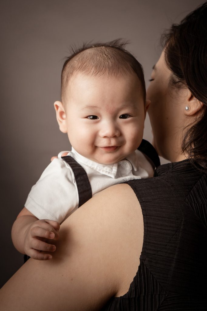 formal classic studio 100 day old baby photography