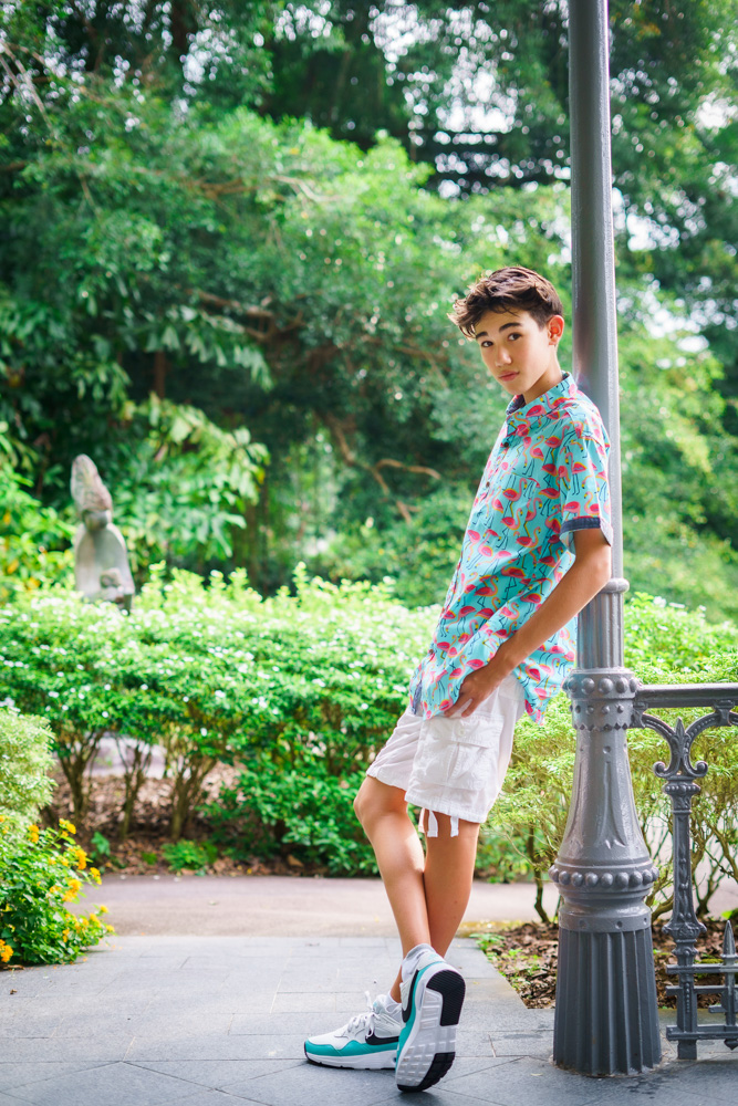 teenager portrait at botanic gardens singapore