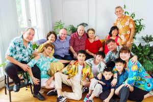 14 pax extended family photoshoot studio multiracial