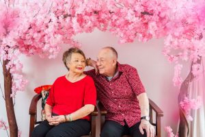 candid moment captured grandparents couple photoshoot