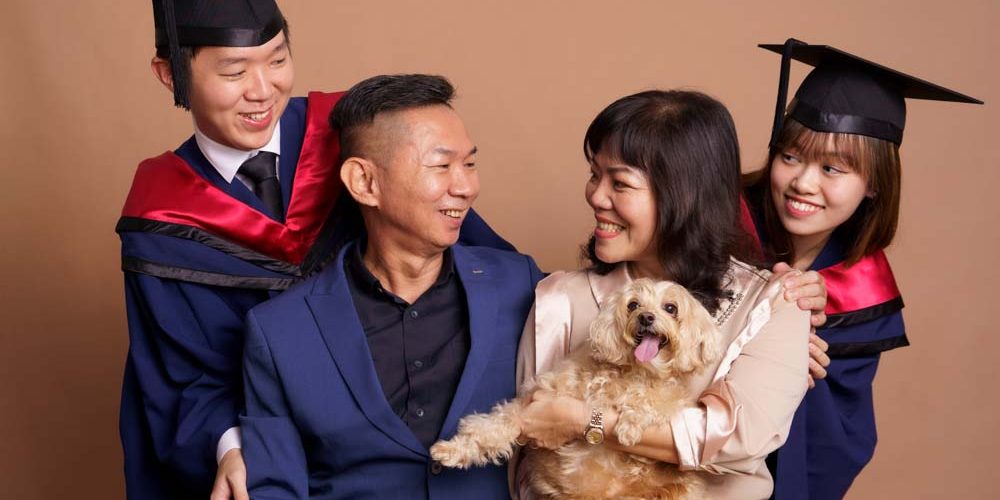 Candid-Graduation-Photoshoot-with-pet-dog candid Graduation Photography Studio Singapore