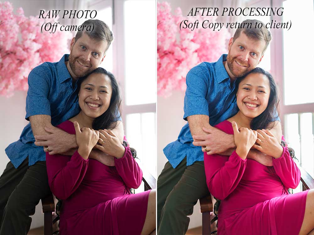 Lightroom process couple photo