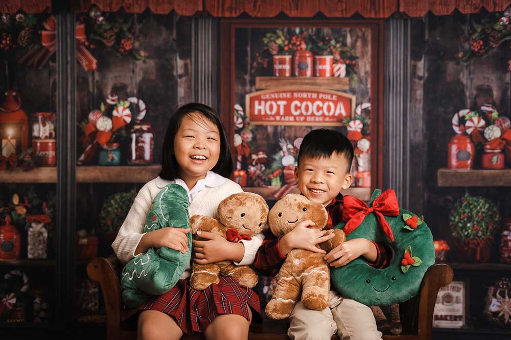 little children photo studio Christmas photoshoot