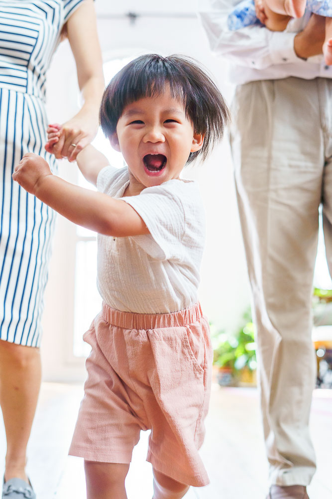 excited happy laughing toddler boy