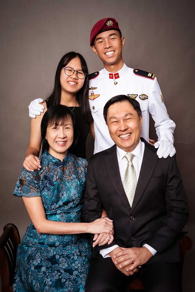 military graduation number one uniform photoshoot family