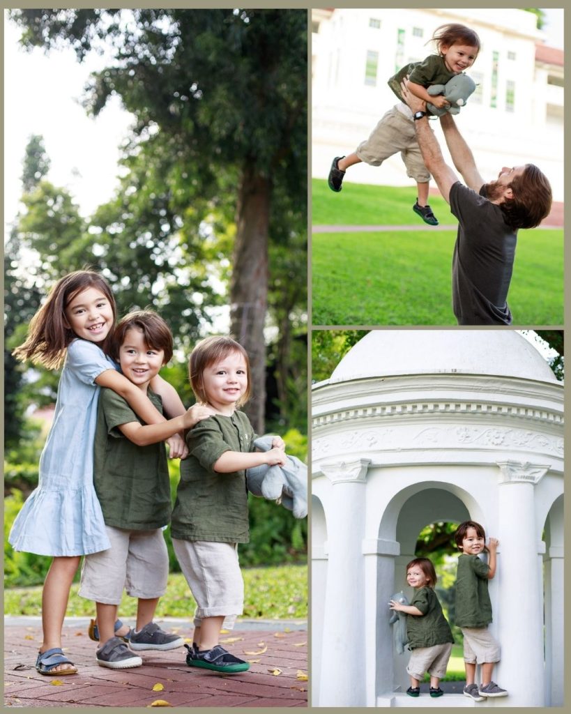 Family photoshoot at Fort Canning Park Singapore