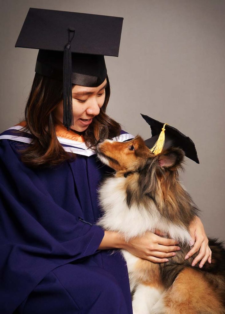 dog and graduate portrait studio