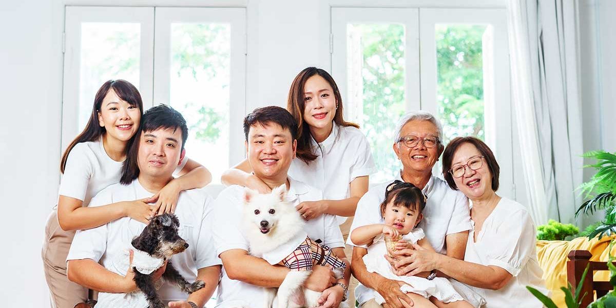 Multi-generation-extended-family-photoshoot Multi-generation extended family photoshoot 6 adult 1 toddler 2 dogs