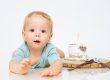 Pre-birthday Studio photoshoot baby in white clean simple studio backdrop