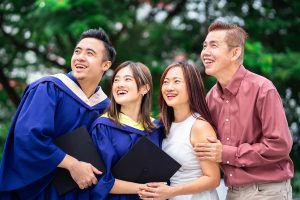 graduation photoshoot balcony rooftop greenery studio