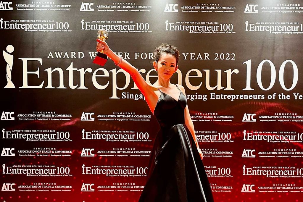 melody entrepreneur100 award singapore