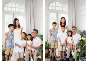 Family natural light photo studio in singapore