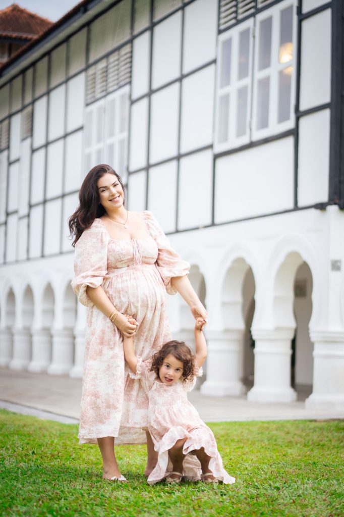 mother and daughter playing candidly at singapore garden, gallop extension