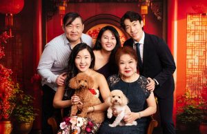 2206 Chinese New Year Photoshoot Family Studio Chinese Lunar red backdrop